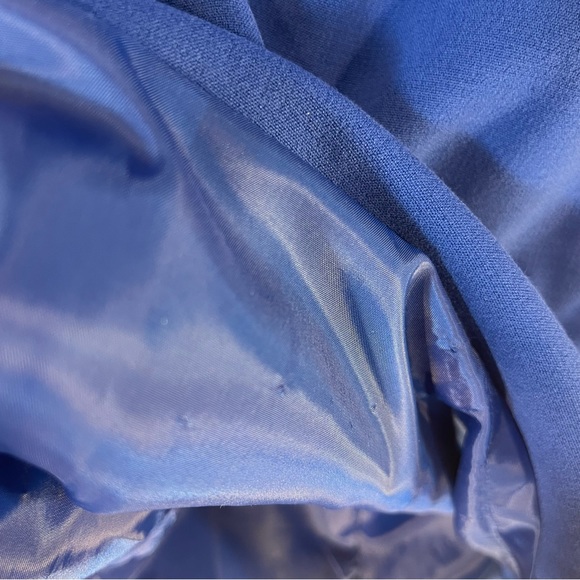 The Limited Royal Blue Short Sleeve Crew Neck Lined Knee  Length Sheath Dress 4 - Picture 6 of 11